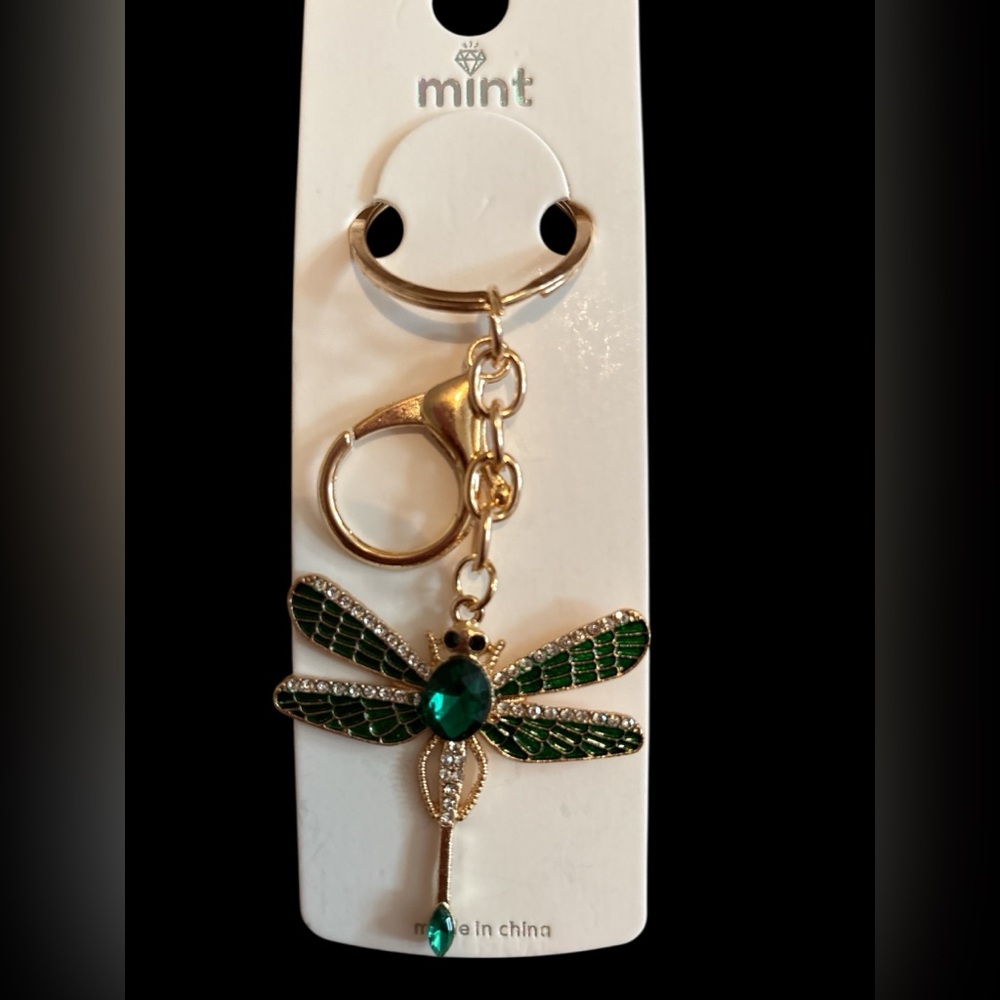 Dragonfly Key Ring Or Bag Charm Assorted Colors
